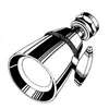Whedon FP3C Shower Head, 2.5 gpm, 1/2 in Connection, Female, Brass, Chrome, 2 in Dia