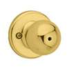 Kwikset 300P 3CP Privacy Lockset, Knob Handle, Polished Brass, Yes, Left, Right Hand, For: Bedroom and Bathroom Doors