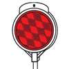 Hy-Ko DM300R36 Driveway Marker, Rod Mounting, Red Reflector, Fiberglass Post