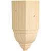 Waddell ICTB31 Series Crown Trim Block, 1-3/4 in L x 1-3/4 in W x 4-1/2 in H Dimensions, Pine, Natural
