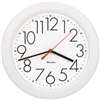 Westclox 461761 Clock, 10 in Dia, Round, White Frame, Plastic Clock Face, Analog