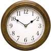 Westclox Classic Series 33883P Clock, Round, Almond Frame, Wood Clock Face, Analog