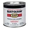 Stops Rust 7776730 Enamel Paint, Oil Base, Flat Sheen, Black, 0.5 pt, Can, 50 to 110 sq-ft/qt Coverage Area