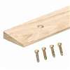 M-D 85530 Floor Edge Reducer, 36 in L, 1-3/4 in W, Hardwood, Unfinished