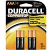 Duracell MN2400B8Z Battery, 1.5 V Battery, 1.15 Ah, AAA Battery, Alkaline, Manganese Dioxide