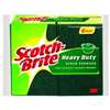 Scotch-Brite 426 Scrub Sponge, 4-1/2 in L, 2.7 in W, 0.6 in Thick, Cellulose/Synthetic Fiber, Green
