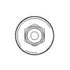 Prime-Line M 6001 Flat Edge Shower Door Roller, Plastic/Steel, White, For: 3/4 in Tall, J-Shaped Tracks