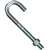 National Hardware 2195BC Series N232-975 J-Bolt, 1/2-13 Thread, 3 in L Thread, 6 in L, 425 lb Working Load, Steel, Zinc