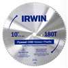 Irwin 11870 Circular Saw Blade, 10 in Dia, 5/8 in Arbor, 180-Teeth, HCS Cutting Edge, Applicable Materials: Wood