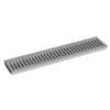 NDS 241-1 Drain Grate, 24 in L, 4.13 in W, Rectangular, 3/8 x 3-1/4 in Grate Opening, HDPE, Gray