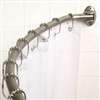 Zenna Home 35603BN06/35061BN Shower Rod, 60 to 72 in L Adjustable, 1 in Dia Rod, Aluminum, Brushed Nickel