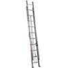 Louisville AE4220PG Extension Ladder, 240 in H Reach, 225 lb, 20-Step, 1-1/2 in D Step, Aluminum