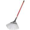 BULLY Tools 92312 Thatching and Leaf Rake, Steel Tine, 24-Tine, Fiberglass Handle, 50 in L Handle