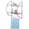 Simple Spaces Y19-CH Bathroom Rack, 8.8 lb Each Shelf, 8.8 lb Each Towel Rack Max Weight Capacity, 1-Shelf, Metal