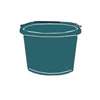 Fortex-Fortiflex N4008BL Utility Pail, 8 qt Volume, Fortalloy Rubber Polymer, Blue