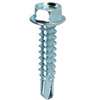 Teks 21348 Screw, #12 Thread, 2 in L, Coarse Thread, Hex Drive, Self-Drilling, Self-Tapping Point, Steel, Zinc, 60 PK