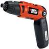 Black+Decker BDCS20C Screwdriver, Battery Included, 4 V, 1.4 Ah, 1/4 in Chuck, Hex Chuck