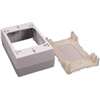Wiremold CordMate II C53 Datacom Box, 1 -Gang, Plastic, White, Wall Mounting