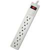 PowerZone OR801124 Power Outlet Strip, Straight Plug, 6-Socket, 15 A, 125 V