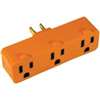 PowerZone ORAD0100 Outlet Tap, 3-Outlet, Orange