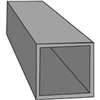 K & S 8151 Decorative Tube, Square, 12 in L, 1/8 in W, 0.014 in Wall, Brass