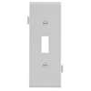 Eaton Wiring Devices STC1W Wallplate, Mid-Size, 4-7/8 in L, 3.12 in W, 1-Gang, Polycarbonate, White