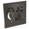 Hubbell 5157-0 Cover, 1-13/32 in Dia, 4-17/32 in L, 4-17/32 in W, Metal, Gray, Powder-Coated