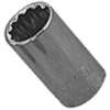 Vulcan MT6515878 Drive Socket, 5/8 in Socket, 1/2 in Drive, 12-Point, Chrome Vanadium Steel, Chrome