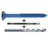 Cobra Anchors 633T Screw, 1/4 in Thread, 2-3/4 in L, Flat Head, Phillips, Robertson Drive, Steel, 100/PK