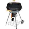 Omaha DFKP22443L Charcoal Kettle Grill, 2-Grate, 397 sq-in Primary Cooking Surface, Black, Steel Body