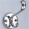 ProSource H-032-CH Coat and Hat Hook, 22 lb, 2-Hook, 1 in Opening, Zinc, Chrome