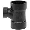 Canplas 102130LBC Reducing Sanitary Pipe Tee, 3 x 2 in, Hub, ABS, Black