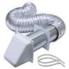 Lambro 1373W Wall Hood Vent Kit, Plastic, White, Includes: (1) 4 x 11 in Aluminum Snap Lock Tail Pipe, 10/PK