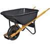 Landscapers Select 34627 Contractor Wheelbarrow, 6 cu-ft Volume, Steel, 1-Wheel, Pneumatic Wheel, 16 in Wheel