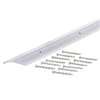 M-D 78071 Carpet Trim, 36 in L, 1-3/8 in W, Fluted Surface, Aluminum, Silver
