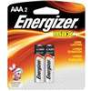 Energizer E92BP-2 Battery, 1.5 V Battery, 1250 mAh, AAA Battery, Alkaline, Manganese Dioxide, Rechargeable: No, 2/PK