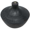 ProSource PMB-198 Toilet Tank Ball, #6-32UNC Rod, Rubber, Black