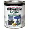 Rust-Oleum 7777502 Enamel Paint, Satin Sheen, Black, 1 qt, Can, 60 to 100 sq-ft/qt Coverage Area