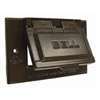 Hubbell 5101-7 Cover, Flip, Snap, 2-13/16 in L, 4-9/16 in W, 1-Gang, Metal, Bronze, Powder-Coated, 6/CD