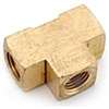Anderson Metals 756101-02 Pipe Tee, 1/8 in, FPT, Brass, 1000 psi Pressure