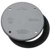 Carlon E365C-CAR Cover, 4 in Dia, Round, PVC, Gray