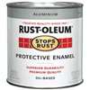Stops Rust 7715502 Enamel Paint, Oil Base, Metallic Sheen, Aluminum, 1 qt, Can, 80 to 120 sq-ft/qt Coverage Area