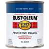 Stops Rust 7727502 Enamel Paint, Oil Base, Gloss Sheen, Royal Blue, 1 qt, Can, 50 to 90 sq-ft/qt Coverage Area