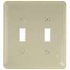 Amerelle 935TTAL Wallplate, 5 in L, 4-5/8 in W, 2 -Gang, Steel, Light Almond