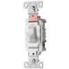 Eaton CS320W Switch, 20 A, 120/277 V, 3-Position, Lead Wire Terminal, Nylon Housing Material, White