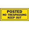 SIGN POST NO TRESPASS KEEPOUT - Case of 5