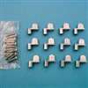 Make-2-Fit PL 7735 Window Screen Clip with Screw, 5/16 in D Dimensions, Alloy, Zinc, Silver, 12/PK