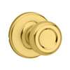 Kwikset 200T 3CPRCLRCS Passage Door Lockset, Knob Handle, Metal, Polished Brass, 2-3/8 to 2-3/4 in Backset