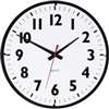Westclox 32067 Clock, 14 in Dia, Round, Black Frame, Plastic Clock Face, Analog, Glass Lens