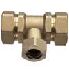 Pro-Flex PFTE-CCB6 Tube Tee, 3/4 x 1/2 in, Brass